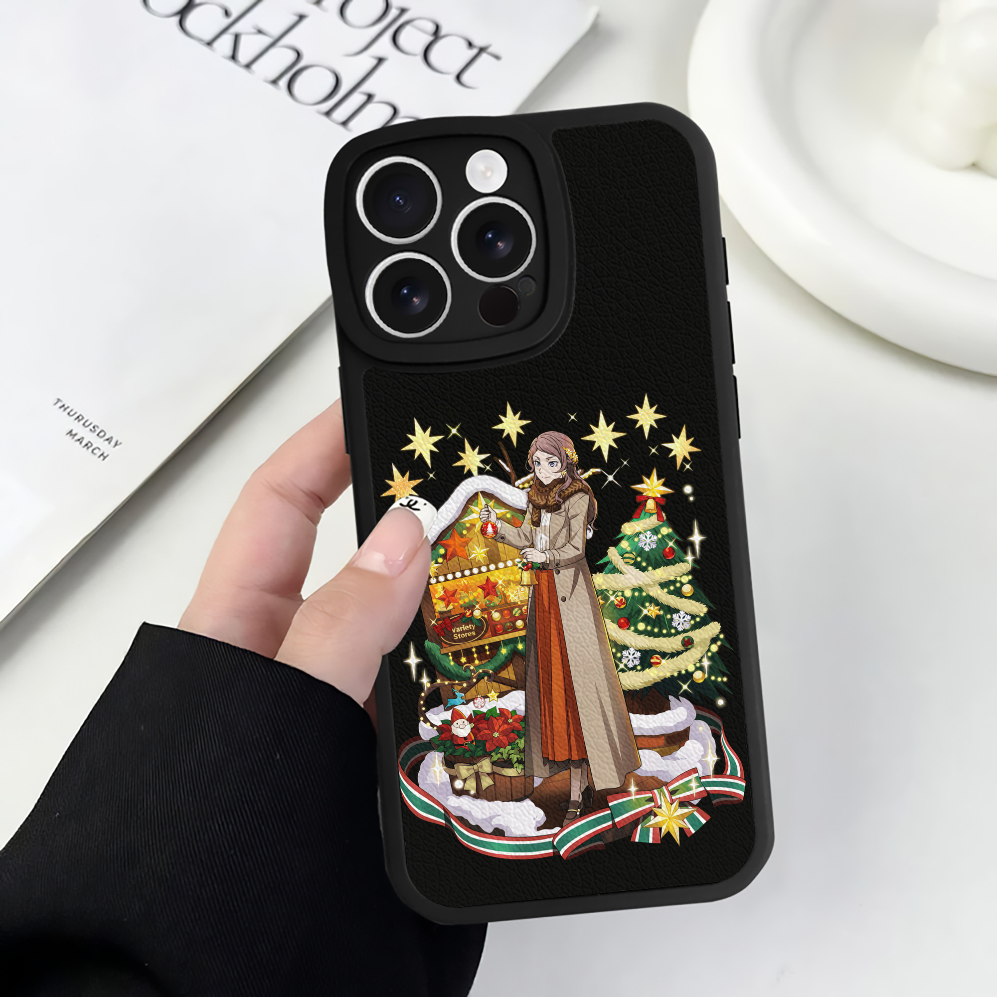 （画像用） 文豪ストレイドッグス Bungo Stray Dogs 【iPhone 16シリーズ対応】シリコンスマホケース（レザー調） 材質：シリコン